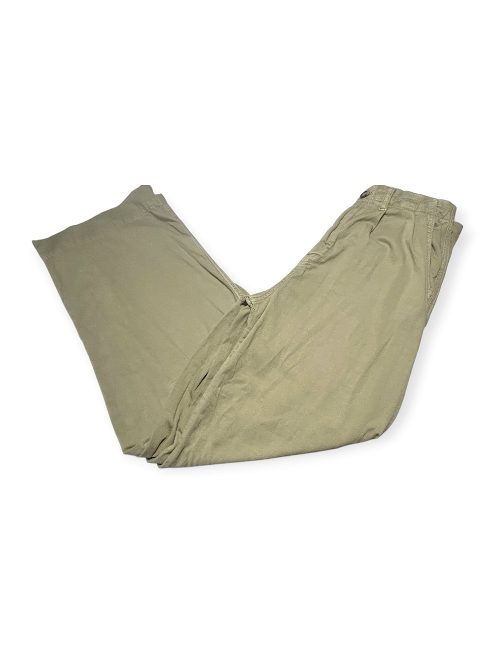 Free People Khaki Wide-Leg Trousers Boho Normcore Preppy Earthy